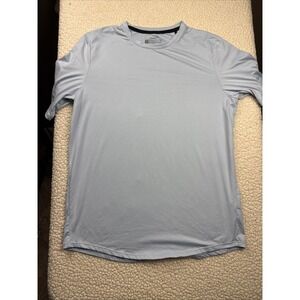 UNRL Men's Shirt Light Blue Small Breathable Lightweight Gym Hike Poly Spandex